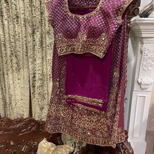 Indian jardoshi work lahenga